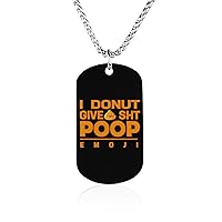 I Donut Give Shit Poop Necklace Custom Memorial Necklace Personalized Photo Pendant Jewelry for Women Men