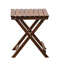 Small Square Folding Side Table - Portable End Table for Outdoor Patio Use, Ideal as Coffee Table or Plant Stand, 15.4