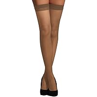 Berkshire womens All Day Sheer Thigh Highs - Invisible Toe Pantyhose, Pale Taupe, A-B US