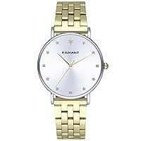Radiant Starry Womens Analog Quartz Watch with Stainless Steel Gold Plated Bracelet RA585204