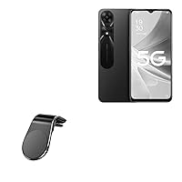 BoxWave Car Mount Compatible with Oppo A1 Pro - MagnetoMount Clip, Metal Car Air Vent Strong Magnet Mount - Jet Black