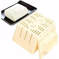 1pc Plastic Tofu Press Mould Tofu Press and Cheese Press for Making Feta Halloumi Mexican Curds Homemade Tofu Soybean Making Mold with Cheese Cloth,One Size