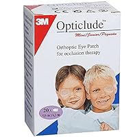 3M Opticlude Orthoptic Boy's&Girl's Coloured Junior Eye Patches (Mini Size) -Box Of 20 (Pack Of 2)