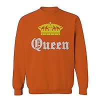 VICES AND VIRTUES QUEEN couple couples gift her his mr ms matching valentines wedding KING men's Crewneck Sweatshirt