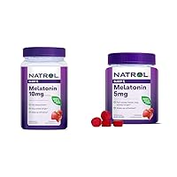 Natrol Melatonin 10mg 140ct & 5mg 60ct Strawberry Sleep Gummies for Adults