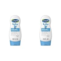 Cetaphil Baby Body Wash with Half Baby Lotion, Gentle Wash with Organic Calendula, Soothes Dry, Sensitive Skin for Everyday Use, Gentle Fragrance, Soap Free, Hypoallergenic, 7.8oz (Pack of 2)