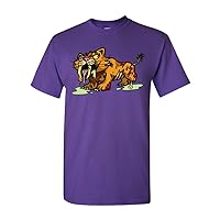 Zombie Sabertooth Tiger Undead Animals Adult DT T-Shirt Tee