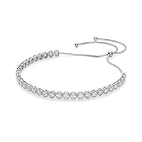 Fabulous Bound Within Bracelet, Round Cut 2.15CT, Colorless Moissanite Bracelet, White Gold Plated 925 Sterling Silver, Wedding Gift, Engagement Gift, Perfact for Gift Or As You Want