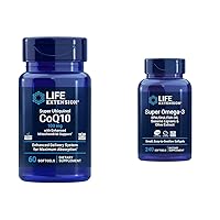 Super Ubiquinol CoQ10 with Enhanced Mitochondrial Support, ubiquinol CoQ10 & Super Omega-3 EPA/DHA Fish Oil, Sesame Lignans & Olive Extract - Omega 3 Supplement