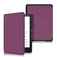 Kindle Paperwhite 2021 6.8Inch E-Reader Pu Leather Case for Kindle Paperwhite 11Th Generation E-Reader Waterproof Slim Signature Edition/Kids Shockproof Cover, Purple
