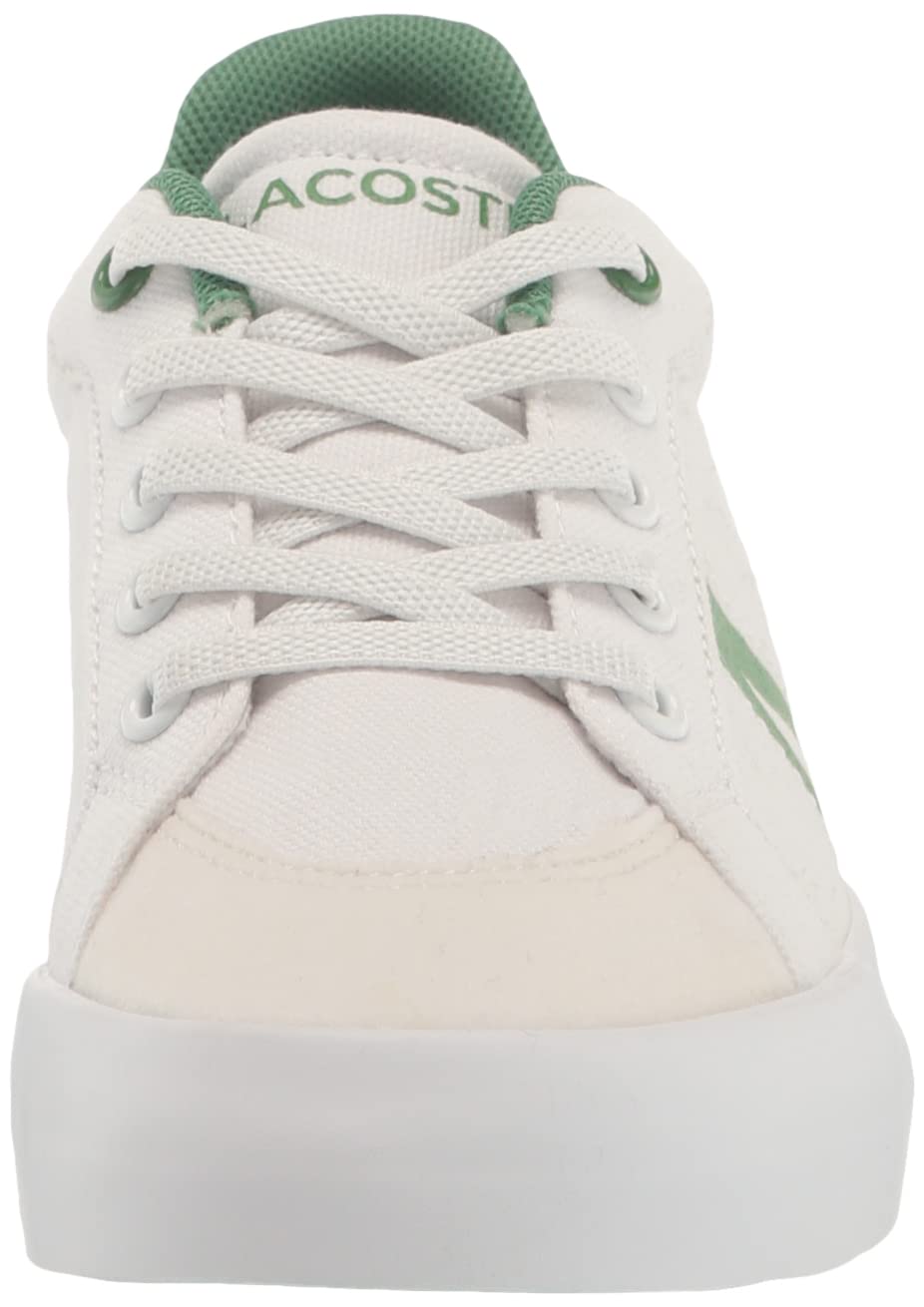 Lacoste Kids L004 Sneaker, White/Green, 7.5 US Unisex Toddler