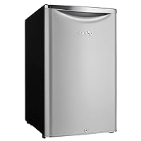 Danby DAR044A6DDB Contemporary Classic 4.4 Cu.Ft. Mini Fridge, Compact Refrigerator for Bedroom, Living Room, Bar, Dorm, Kitchen, Office, E-Star in Silver, 3 Sq Ft