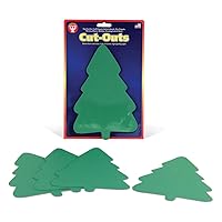 Hygloss Tree Shape Paper Cut-Outs for Arts & Crafts-Many Creative Uses-Christmas & Holiday Activities-Vibrant Green-8.5 Inches-40 Pcs