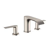 hansgrohe Vivenis Modern 2-Handle 3-Hole 5-inch Tall Bathroom Sink Faucet in Brushed Nickel, 75033821