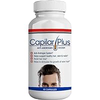 Capilar Plus with Anti-Androgen System | Hair Growth Supplement | Hair Loss Treatment | Healthy Skin, Hair & Nails - Count 60 (1)