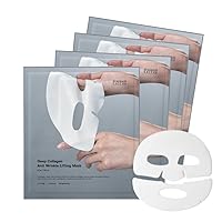 Deep Collagen Overnight Mask 37g x 4ea (4-Pack) | Facial sheet masks with low molecular weight collagen for lifting, firming, and moisturizing | Korean skincare