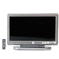 Miniature Dollhouse Television Set Widescreen LCD with Remote Control for Dolls House Decoration Dollhouse Tv,Dollhouse Television,Dollhouse Television Set,Miniature Tv with Remote