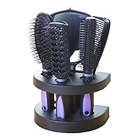 Hair Brush Set for women Hair Comb Set Detangle Massage Brush with Mirror Hairstyle Tools Purple hair comb set