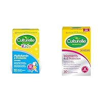 Kids Complete Chewable Multivitamin + Probiotic for Kids, Ages 3+, 50 Count & Women’s 4-in-1 Daily Probiotic Supplements for Women - Supports Vaginal Health