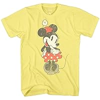 Disney Sweet Shy Minnie Mouse Distressed Adult Mens T-Shirt