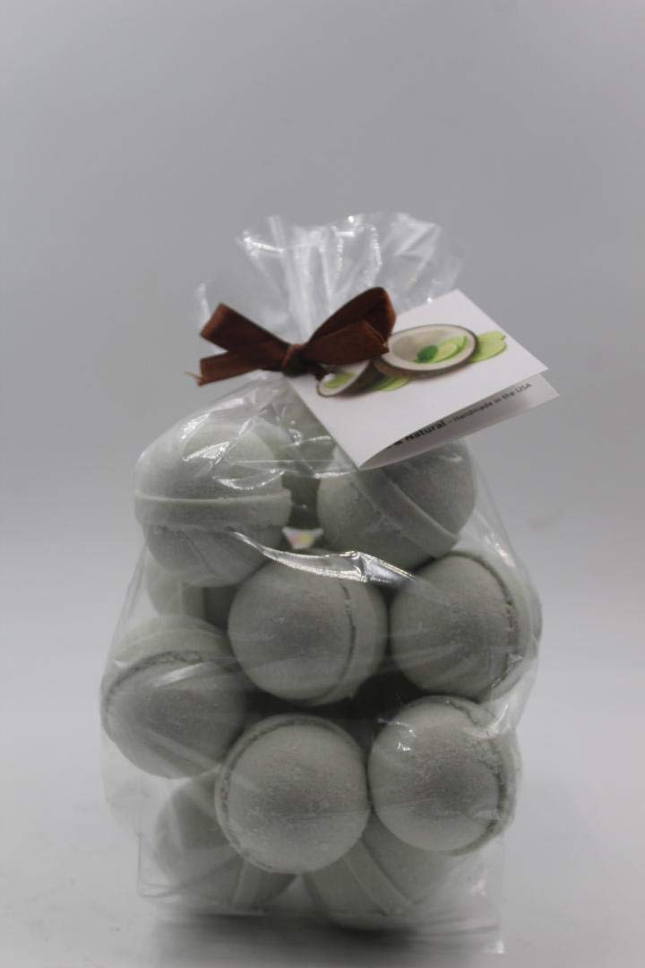 Spa Pure Basil Bath Bombs: 14 COOL CITRUS BASIL Bath Bomb Fizzies with Shea Butter, Ultra Moisturizing (12 Oz) .Great for Dry Skin (Cool Citrus Basil)