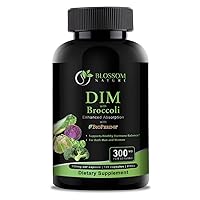 DIM Supplement 300mg with Broccoli 200mg BioPerine 10mg-Hormone and Estrogen Balance for Women & Men,Menopause Relief,PCOS & PMS Support,Hormonal Acne Treatment-120 Caps,Diindolylmethane 150mg per Cap