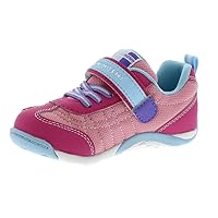 TSUKIHOSHI 1521 KAZ Strap-Closure Machine-Washable Child Sneaker Shoe with Wide Toe Box and Slip-Resistant, Non-Marking Outsole - For Toddlers and Little Kids, Ages 1-8