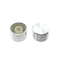 Suitable for TM680/KT68/GK68 Upgrade Knob 2 PCs Pack, Aluminum Alloy, Upscale Electroplating, Mechanical Keyboard Upgrade Accessories(Silver)
