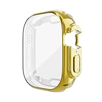 TPU Case for Apple Watch 8 Ultra 49mm 360 Full case Screen Protector Cover HD Bumper Clear iWatch Serie 8 Ultra/pro Accessories (Color : Gold, Size : 49MM)