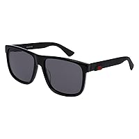 Gucci GG 0010 S- 001 BLACK/GREY Sunglasses,male, 58-16-145