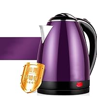 Kettles,Bimetallictat Mute Electric Kettle Grade Stainless Steel Electric Kettle 1500W Fast/Purple