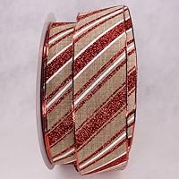 Ribbons Perfect Supplies for Candy Cane Christmas Ribbon 2 1/2