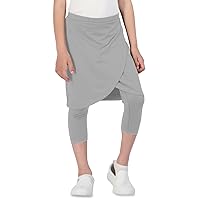 Girls High Elastic Waist Capri Pants Kids Cute Active Golf Tennis Skorts Leggings Skirts Trousers