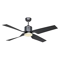 Eco Dynamix II Energy-Saving Ceiling Fan 132 cm Basalt Grey with LED Lighting and Remote Control