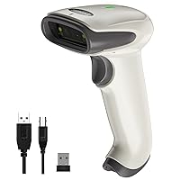 Wireless Bluetooth Barcode Scanner, Symcode Handheld USB CCD Cordless Barcode Scanner with USB Receiver Support Storing Codes Rechargeable Bar Code Reader Long Battery Life