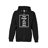 Awkward Styles Personalized Hoodie Full Zipped DIY Add Your Photo Image Your Own Custom Text Sweatshirt Front/Back Print