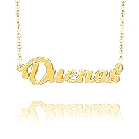 Personalized Last Name Necklace Nameplate Chain Script Letter Pendant