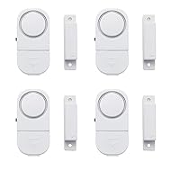 15 Pack Wireless Security Window Alarm Home Protection Against Burglar Wireless Chime Alarms - Loud Safe Door Alarms for Kids Safety, DIY for Home Security, Office Protection (White)
