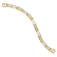 Italian 14K Two-Tone Gold Designer Bracelet for Men