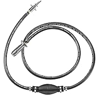 SeaSense: Mercury Mariner Fuel Line Assembly for Boats w/ Portable Fuel Systems - Includes Primer Bulb, ⅜” ID x 80” Long (6.5 ft) Heavy Flow Fuel Hose, Stainless Steel Hose Clamps & Engine Connectors,Black