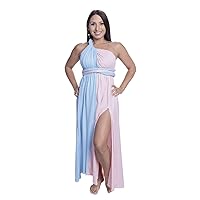 MOMMY O CLOCK Gender Reveal Infinity Maternity Dress (X-Large)