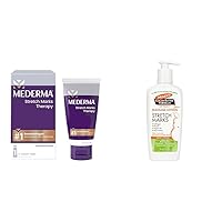 Mederma Stretch Marks Therapy, Helps Prevent and Treat Stretch Marks, Safe to Use When Pregnant & Palmer's Cocoa Butter Formula Massage Lotion for Stretch Marks, Pregnancy Skin Care, Belly Cream