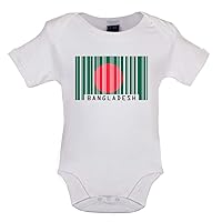 Bangladesh Barcode Style Flag - Organic Babygrow/Body suit