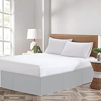 Vivacious Bedding Premium 800TC Split Corner Bed Skirt Silver King Size 17