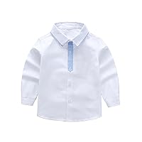 Little Boys Clothes Shirt Long Sleeve Spring and Autumn Children Fashion School Shirt Little Boy