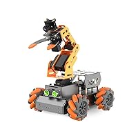 MasterPi 5DOF AI Vision Robot Arm with Mecanum Wheels Car - Unleash Your Creativity with Open Source DIY Kit, Raspberry Pi Compatibility - The Ultimate Smart Robot Car for Beginners!