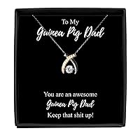 You're An Awesome Guinea Pig Dad Necklace Funny Gift Idea Keep That Shit Up Motivation Quote Pendant Gag Sterling Silver Chain With Box