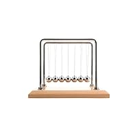 Newton cradle balance ball physics science office desktop decorative wooden base