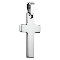 Sabrina Silver Tungsten Carbide High Polished Cross, 1 5/8 inch Long