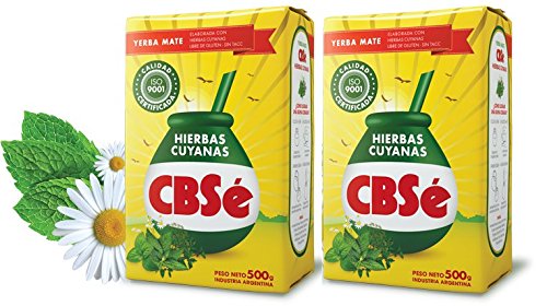 CBSe Yerba Mate Hierbas Cuyanas 500 gr. - 2 Pack / Yerba Mate Tea Cuyanas Herbs 1.1 lbs. - 2 Pack.